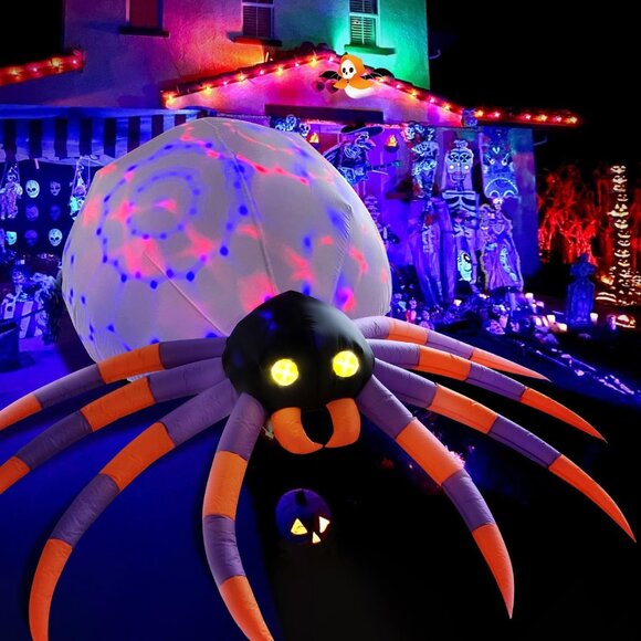 DomKom Giant 16FT Halloween Inflatable Decorations Spider Magic LED Lights - Picture 1 of 5